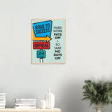 Success Wooden Framed Poster