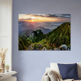 Mountain at Sunset Canvas Art Print | Millionaire Mindset Artwork