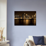 New York Night View Canvas Wall Art | Millionaire Mindset Artwork