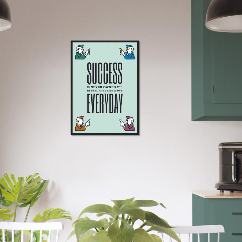 Motivational Office Quotes Canvas Print | Millionaire Mindset Artwork