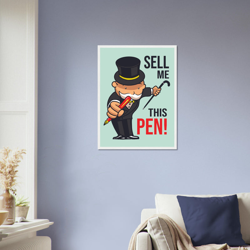 Sell Me Wooden Framed Poster