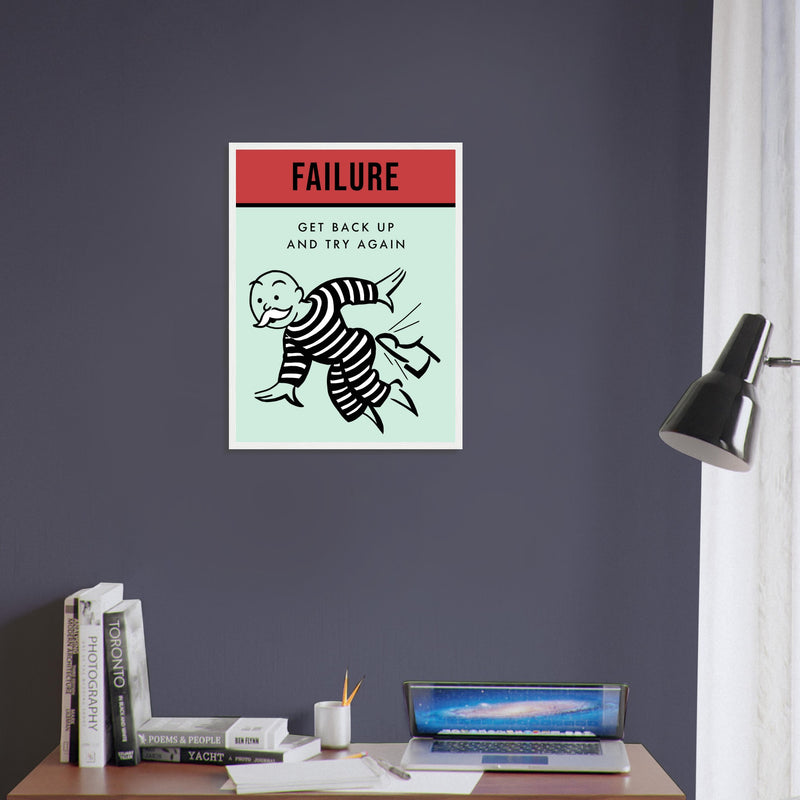 Failure Wooden Framed Poster