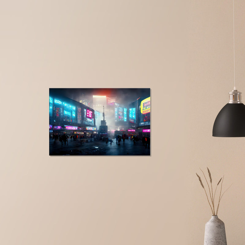 Cyberpunk City Wall Art Canvas Print | Millionaire Mindset Artwork