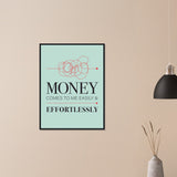 Money Wooden Framed Poster