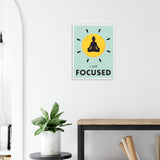 Focused Wooden Framed Poster