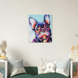 Colorful Dog Canvas Art |Dog Canvas Print| Millionaire Mindset Artwork