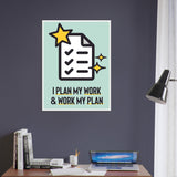 Plan Wooden Framed Poster