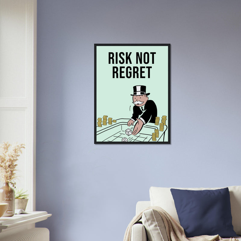 Risk Wooden Framed Poster