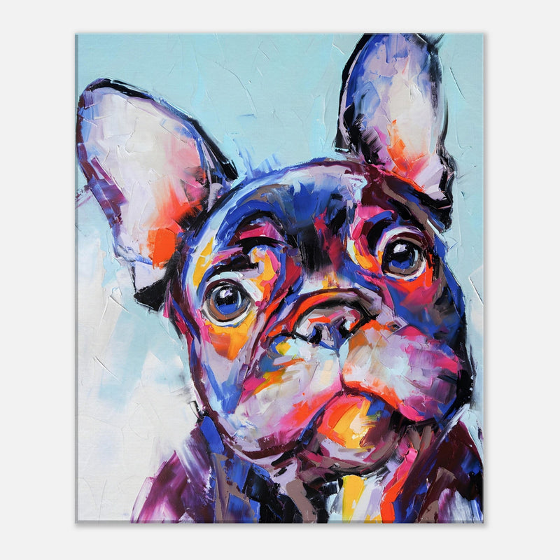 Colorful Dog Canvas Art |Dog Canvas Print| Millionaire Mindset Artwork