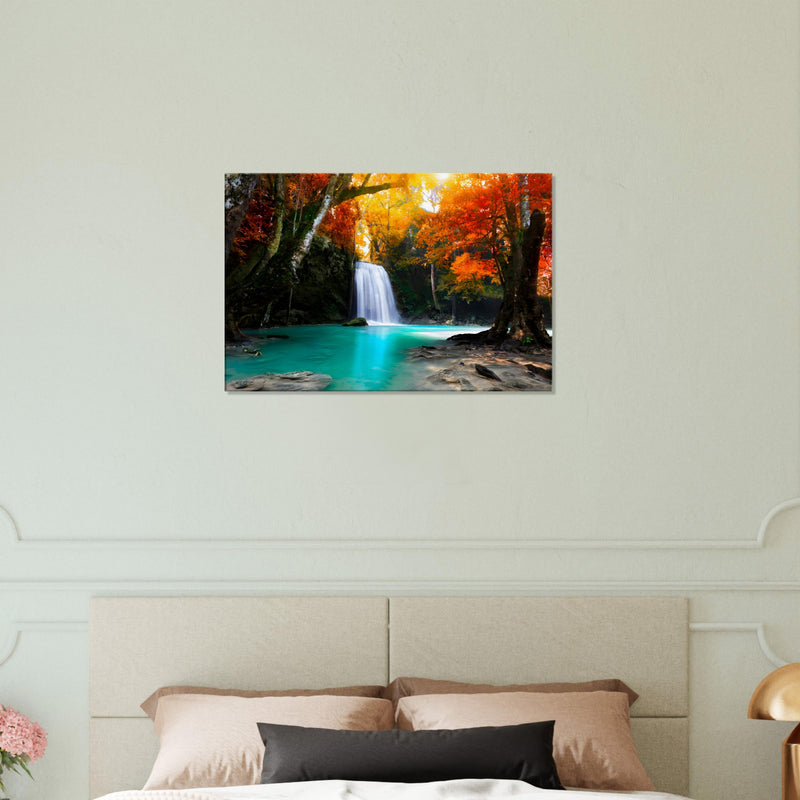 Forrest Waterfall Wall Decor Canvas Print| Millionaire Mindset Artwork