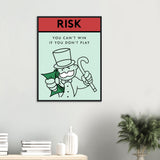 Risk Wooden Framed Poster