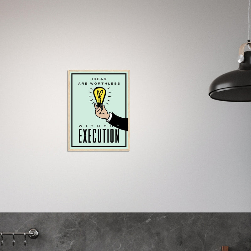 Execution Wooden Framed Poster