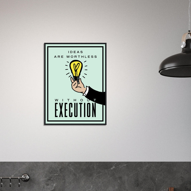 Energetic Office Wall Art Framed Poster | Millionaire Mindset Artwork