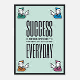 Motivational Office Quotes Canvas Print | Millionaire Mindset Artwork