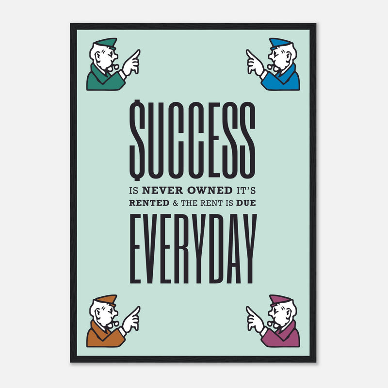 Motivational Office Quotes Canvas Print | Millionaire Mindset Artwork