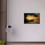 Boat Sunset Canvas Print | Sunset Art | Millionaire Mindset Artwork