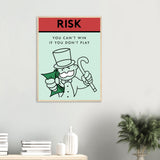 Risk Wooden Framed Poster