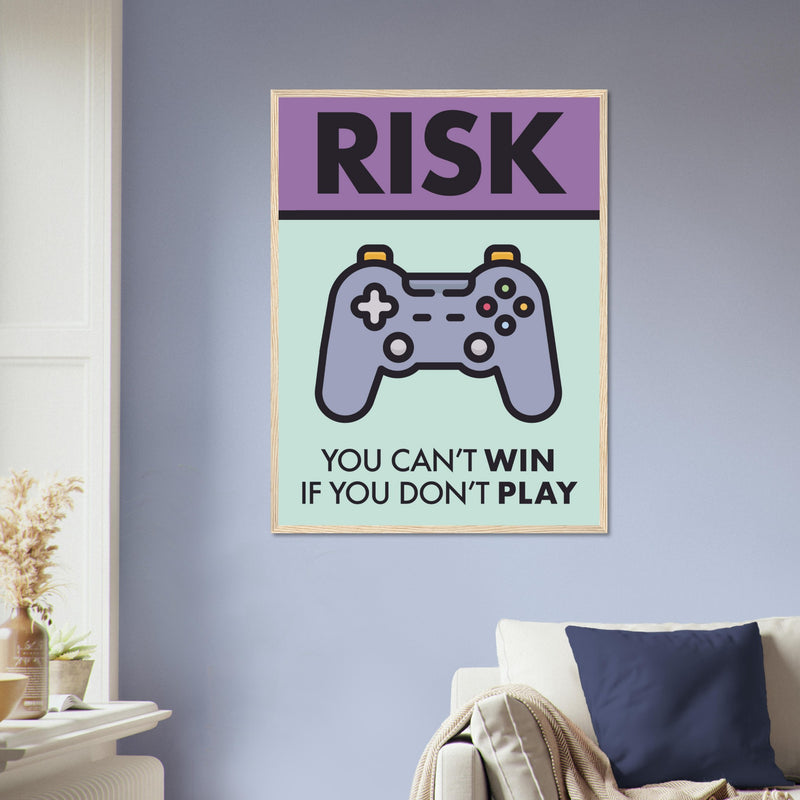 Risk Wooden Framed Poster