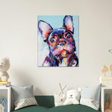 Colorful Dog Canvas Art |Dog Canvas Print| Millionaire Mindset Artwork