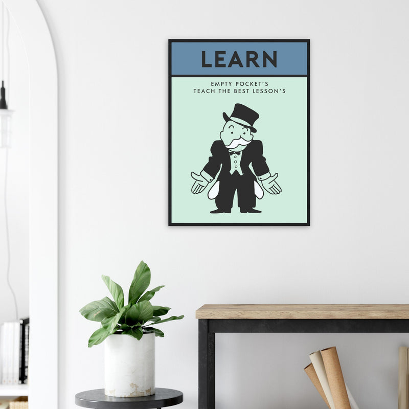 Learn Wooden Framed Poster