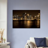 New York Night View Canvas Wall Art | Millionaire Mindset Artwork