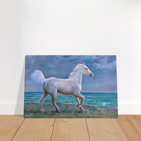 White Horse Canvas Wall Art |Canvas Print| Millionaire Mindset Artwork