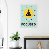 Focused Wooden Framed Poster