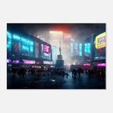 Cyberpunk City Wall Art Canvas Print | Millionaire Mindset Artwork