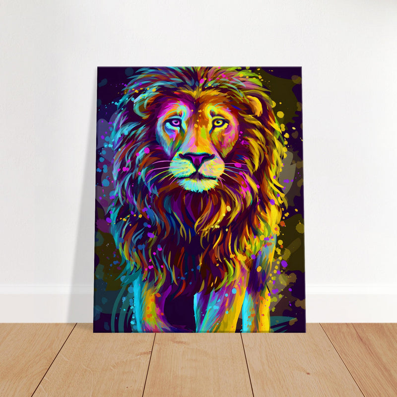 Colorful Lion Wall Art Canvas Print | Millionaire Mindset Artwork