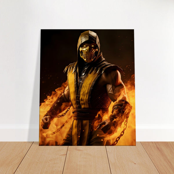 Mortal Kombat Poster | Scorpion Canvas | Millionaire Mindset Artwork
