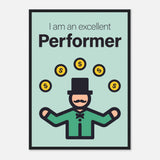 Office Excellence Affirmation Poster | Millionaire Mindset Artwork