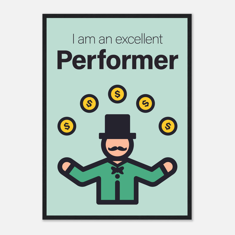 Office Excellence Affirmation Poster | Millionaire Mindset Artwork