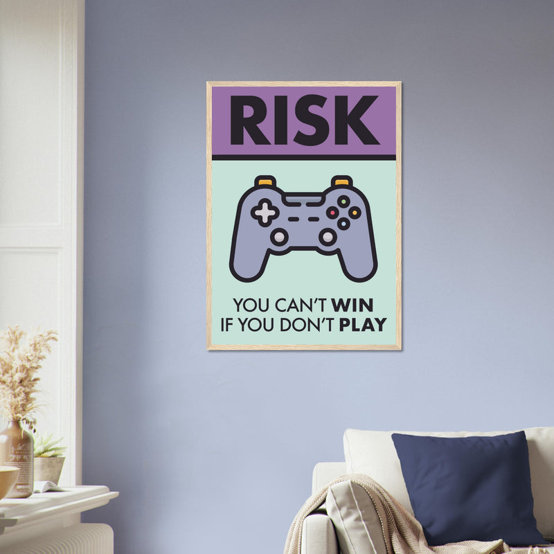 Risk Wooden Framed Poster