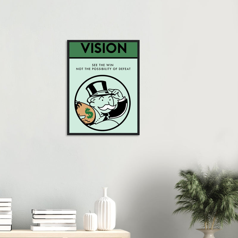 Vision Wooden Framed Poster