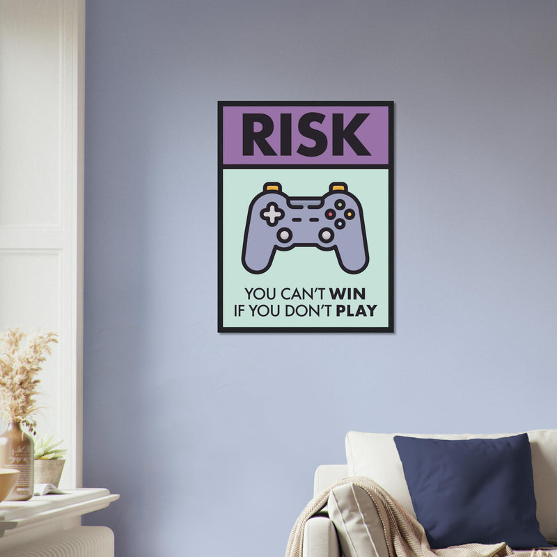 Risk Wooden Framed Poster