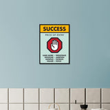 Success Wooden Framed Poster