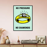 No Pressure Wooden Framed Poster