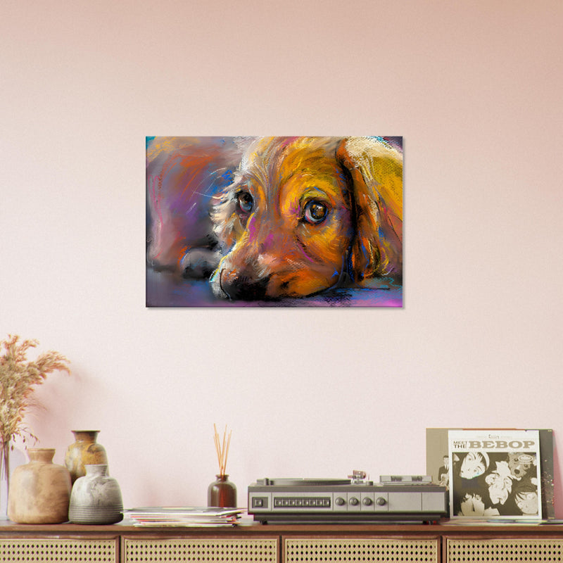 Dog Painting Canvas | Dog Canvas Print | Millionaire Mindset Artwork