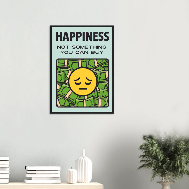 Inspirational Happiness Quote Poster | Millionaire Mindset Artwork