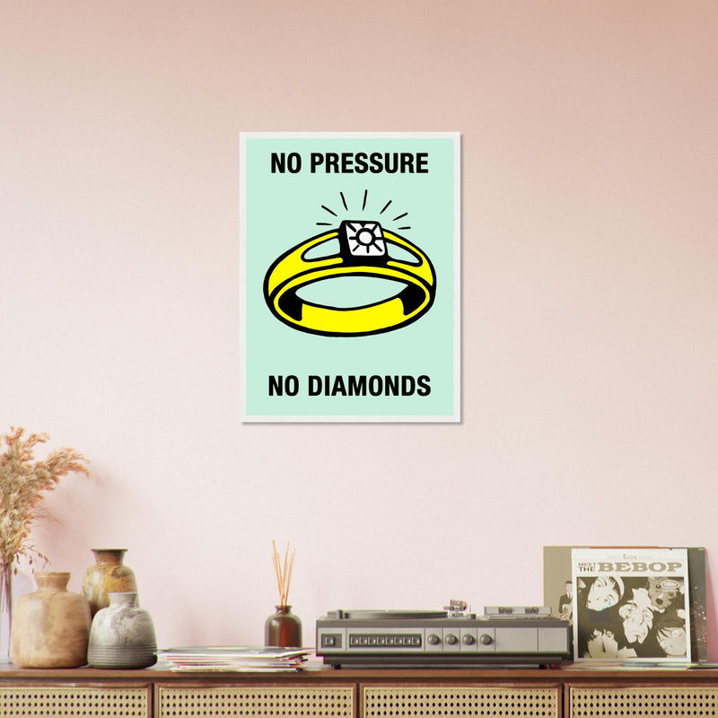 No Pressure Wooden Framed Poster