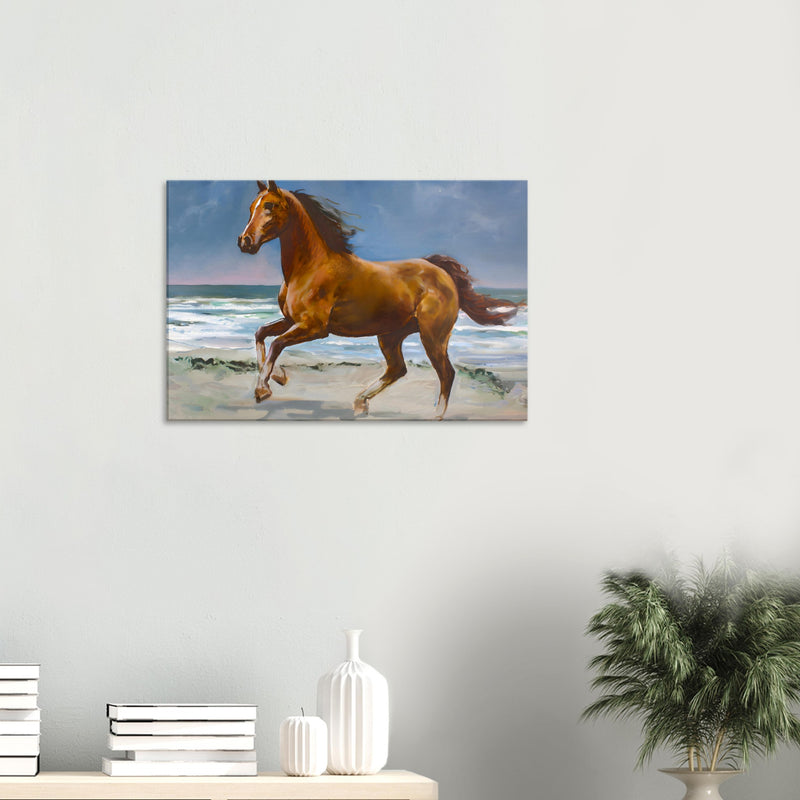 Running Horse Wall Art Canvas Print | Millionaire Mindset Artwork