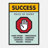 Success Wooden Framed Poster