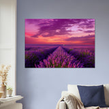 Purple Wall Art | Lavender Field Canvas | Millionaire Mindset Artwork