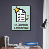 Plan Wooden Framed Poster