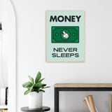 Money Wooden Framed Poster