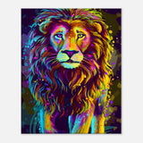 Colorful Lion Wall Art Canvas Print | Millionaire Mindset Artwork