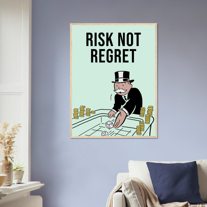 Risk Wooden Framed Poster