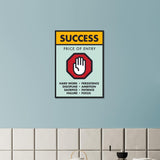 Success Wooden Framed Poster