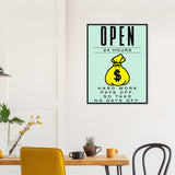 Open Wooden Framed Poster