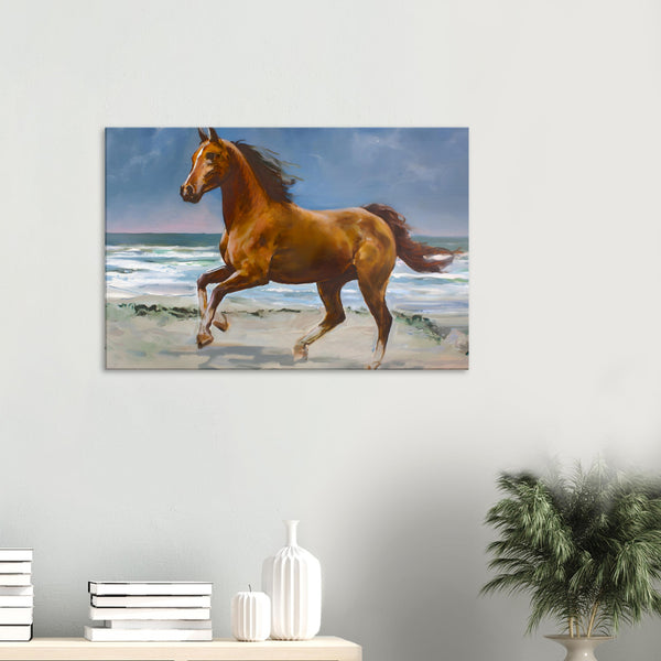 Running Horse Wall Art Canvas Print | Millionaire Mindset Artwork